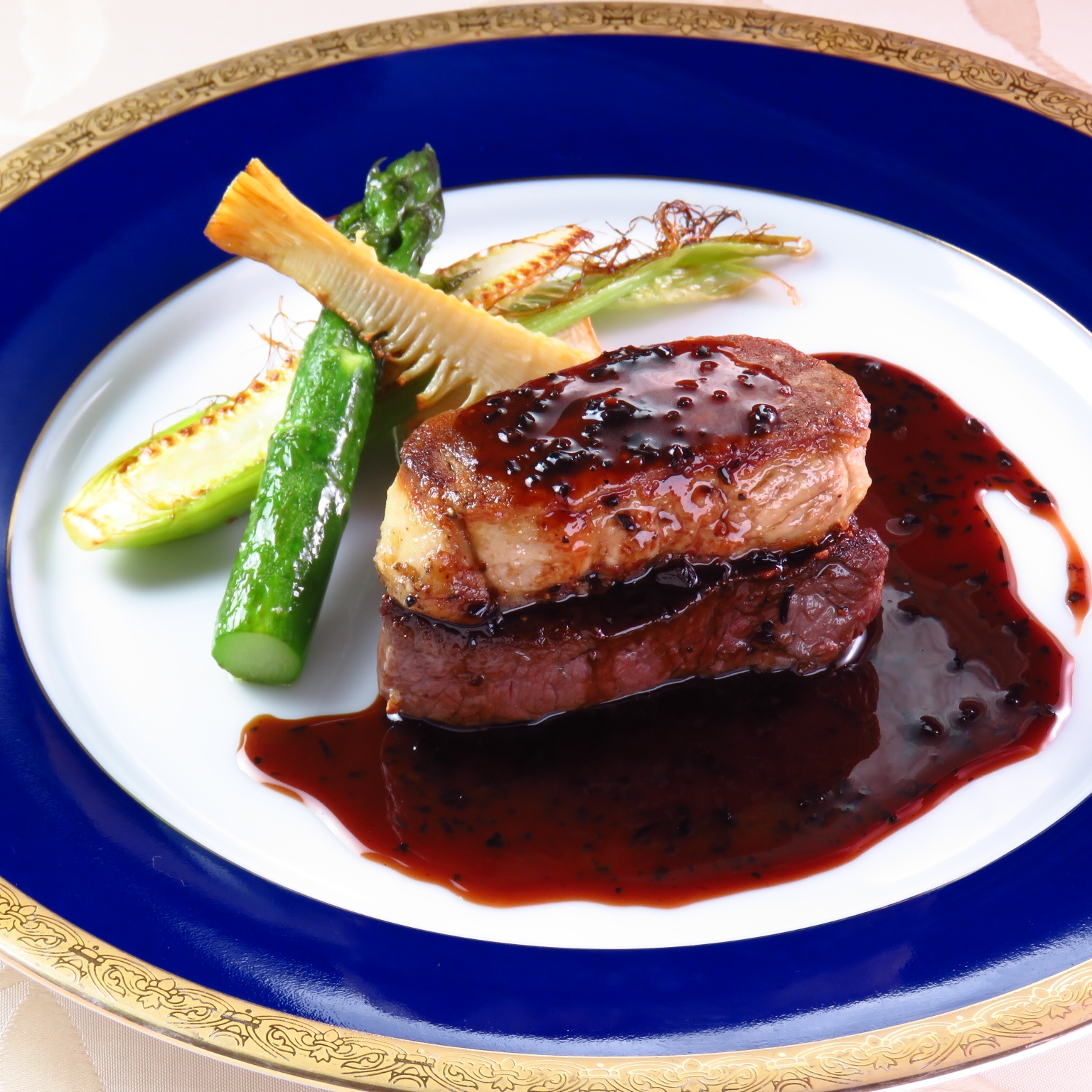 【French】Rossini 罗西尼　鹅肝和黑毛和牛菲力的罗西尼套餐