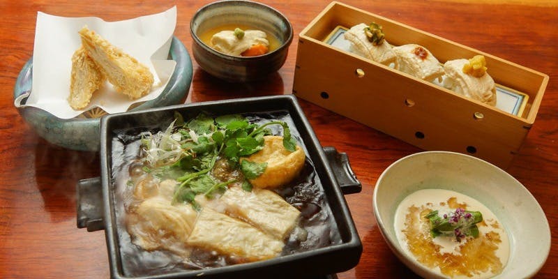 【夜・会食】汤叶寿喜怀石 僖成  料理7品　/汤叶寿喜、汤叶寿司等