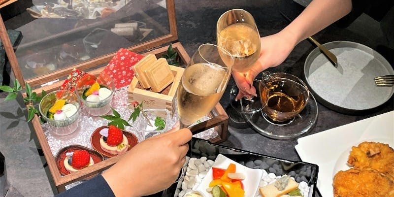 【女子會】夜間下午茶 迷你玉手箱・義大利麵・主菜・珠寶箱