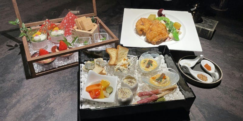 【女子聚會】夜間下午茶　箱庭珠寶盒・義大利麵・主菜・珠寶盒