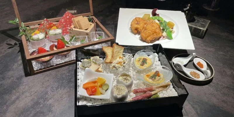 【女子会】夜间高茶 庭院宝盒·意面·主菜·珠宝盒