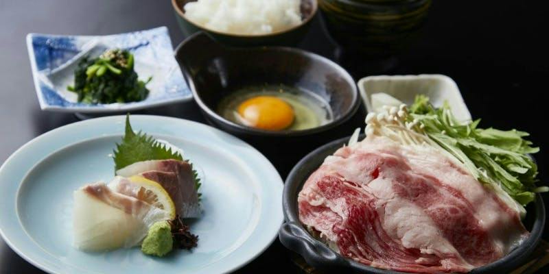 【樹御膳】近江牛すき鍋、鮮魚全5品