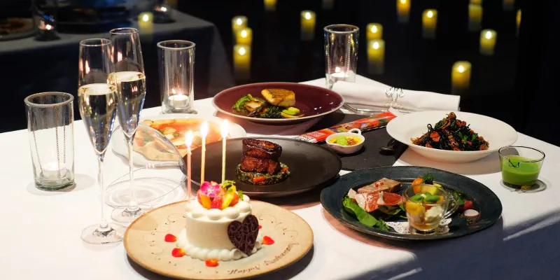 【Special Anniversary】記念日に乾杯🎶ホールケーキ付きシェフおまかせスペシャルアニバーサリーディナーフルコース