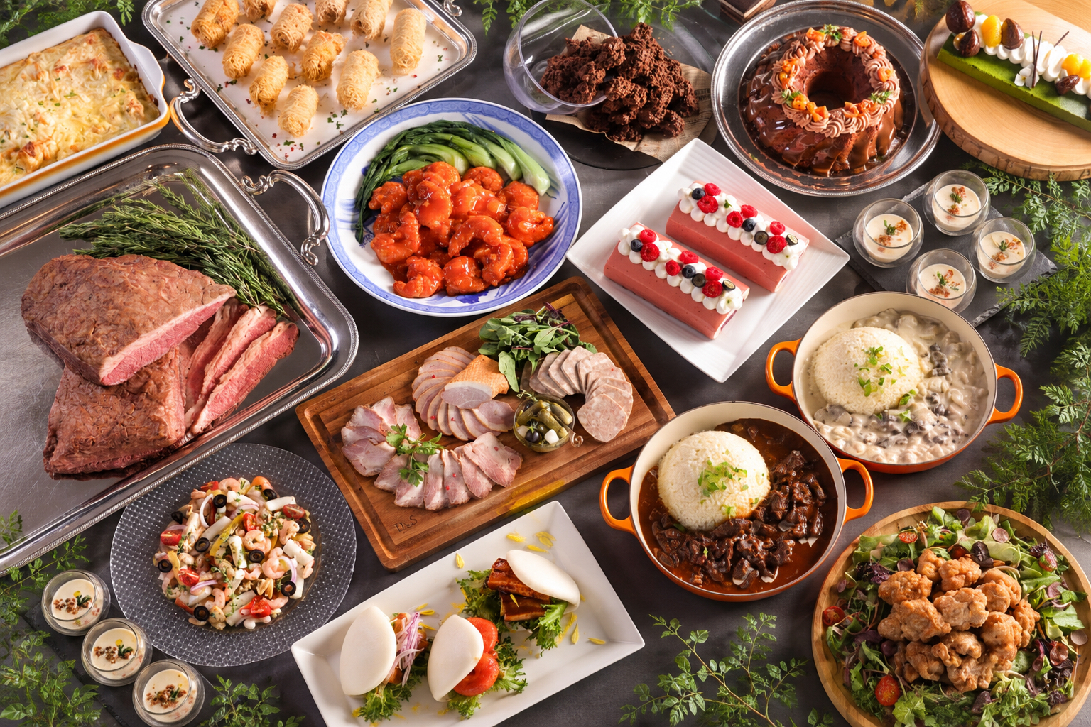 [No Crab Plan] Weekday-Only Lunch Buffet: All-You-Can-Eat Roast Beef & Chocolate Sweets Buffet (Unlimited Time)