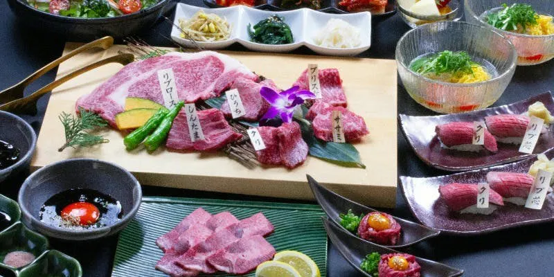 【満喫コース】松阪牛づくしの焼物盛り合わせ含む　全10品