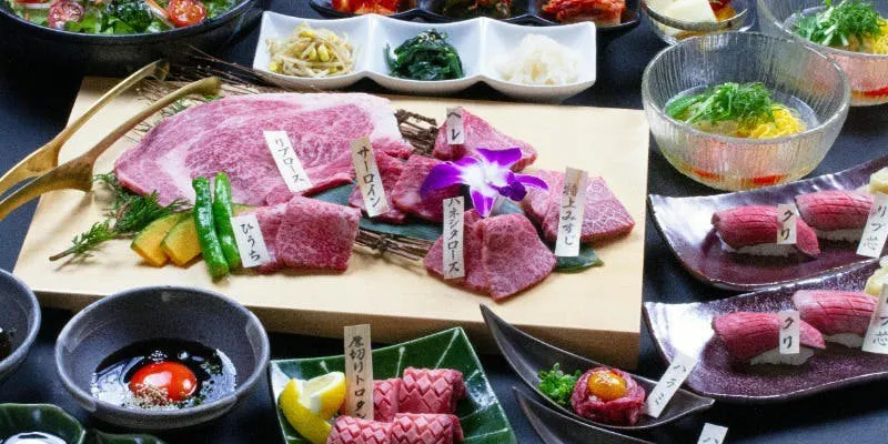 【極套餐】包含松阪牛盛合燒物 全10道菜