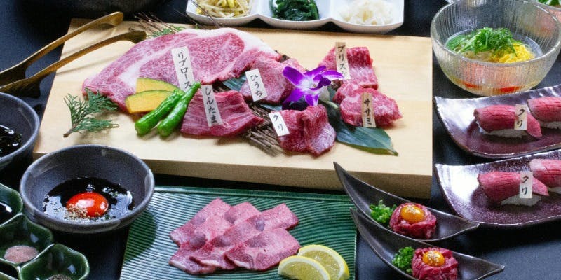 【燒肉 週年慶套餐】包含松阪牛燒烤拼盤 全10道菜