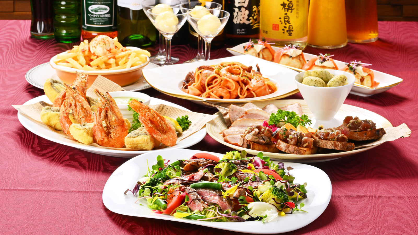  オータムパック”お料理全7品【大皿料理】と120分飲み放題がセットで税・サ込＠6.000！ 