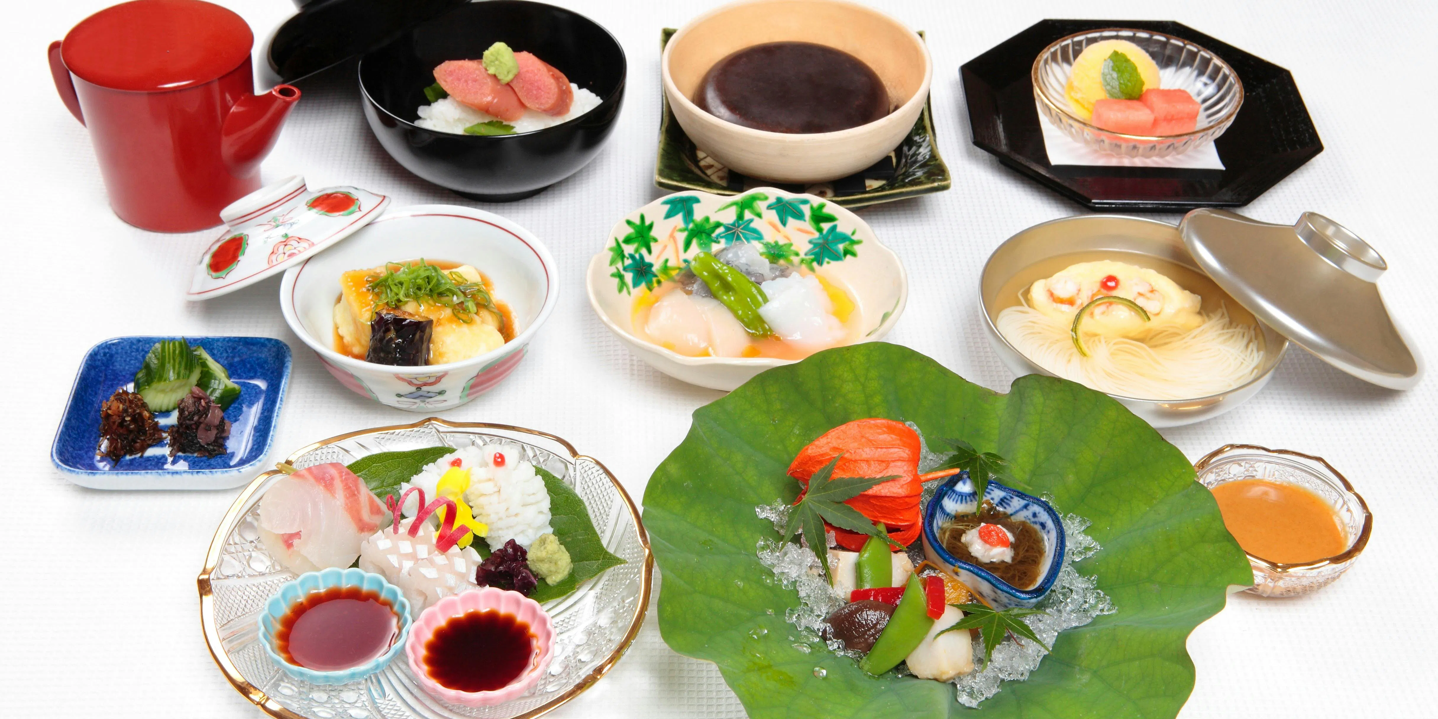 【正宗懷石：龜】炸物、強肴等共9道菜