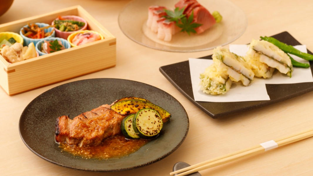 Lunch Course “Iki”: 6 dishes including Soy Sauce Koji Moromi-Grilled Mina Pork