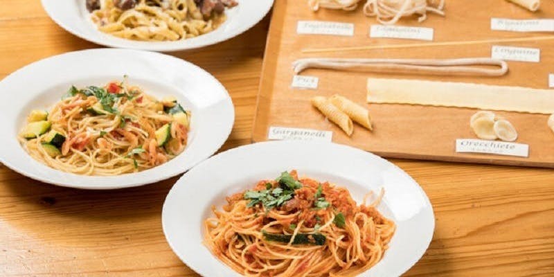 【パーティープラン】2時間飲み放題付　パスタ、2種の肉盛り合わせなど全5品