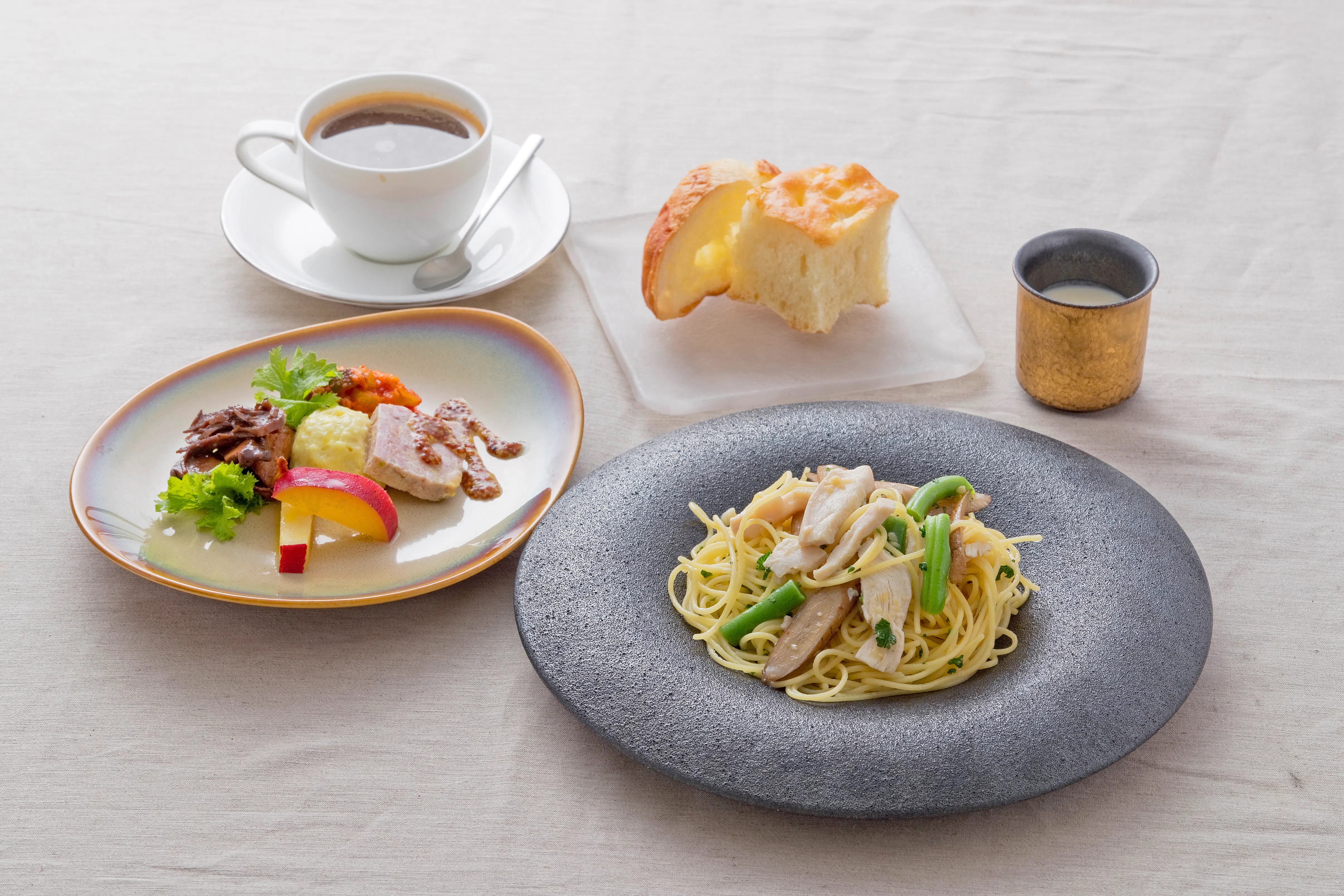 【Pasta套餐】可选择喜好的意大利面和甜点的全5道菜套餐 1,800日元