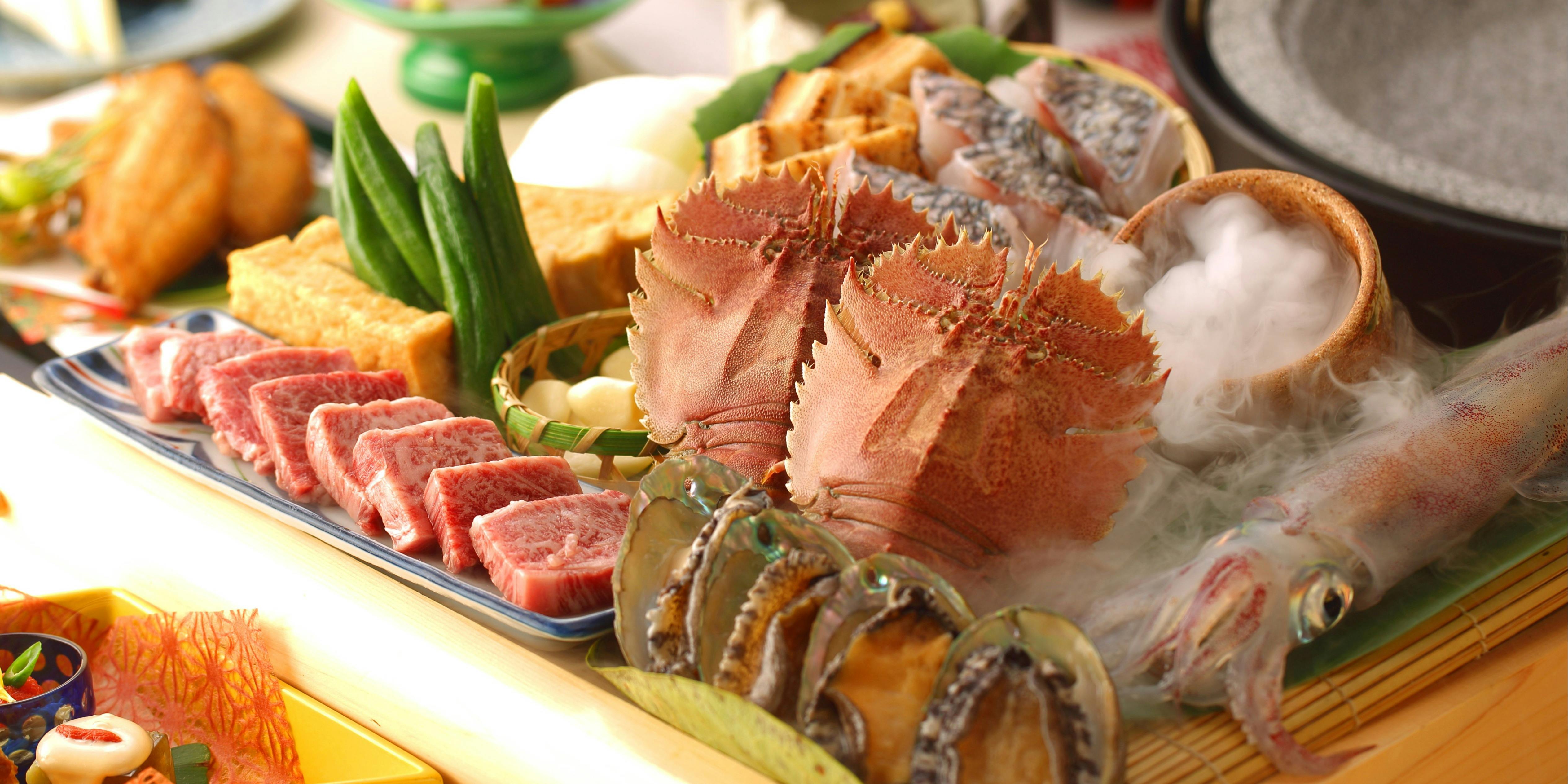 【筑前套餐】附活造生魚片、时令蔬菜石烤等共9道菜品