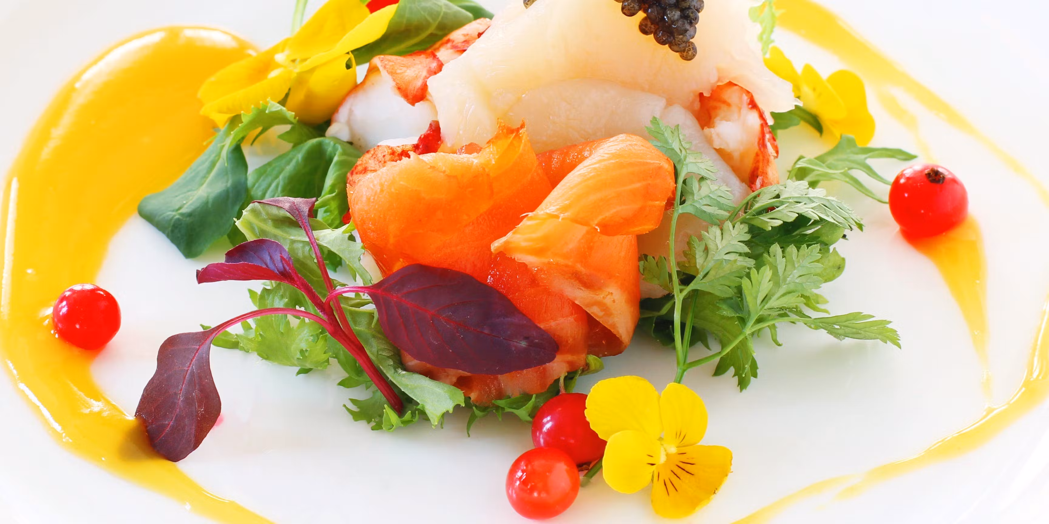 【Lunch C】マグロのカルパッチョや、魚＆肉のWメイン 極上フルコース