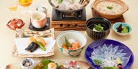 【福会席-月波-】包含餐前酒和砂锅等共10道菜的图像