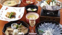 "Fukukaiseki - Fugetsu -" With an aperitif, and a total of 10 dishes including a small hot pot.の画像