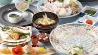 【Fugu Course - Tamaki -】Includes an aperitif, Shirako, Tiger Puffer Hot Pot, and 7 other dishes.の画像