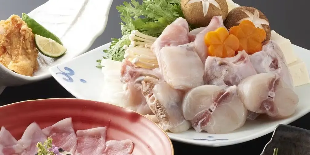 [Seasonal Special: Natural Fugu Hot Pot Course (with Shirako)] Total 7 Dishes