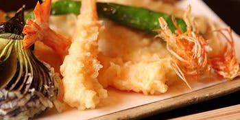 【楓套餐】全9道菜，包括9種類的海鮮及蔬菜天婦羅等