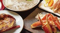 "Fresh Live Snow Crab Course" with 7 dishes all using fresh live snow crabs.の画像