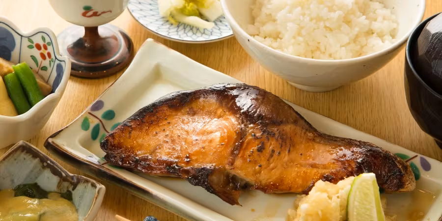 【銀座 すが家 お昼の定食】ぶりの照り焼き