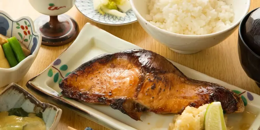 【銀座 すが家 お昼の定食】ぶりの照り焼き