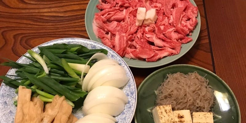 【스키야키 코스】총 4가지 요리