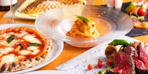 [Premium Party Plan for 3 or More Guests] All-you-can-drink Sparkling Wine for 2 Hours, Pizza, Main Dish with Black Wagyu Beef, and More