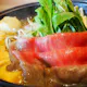 【和王牛のすき焼き】旬菜、造里、焼き物、和王牛のすき焼き