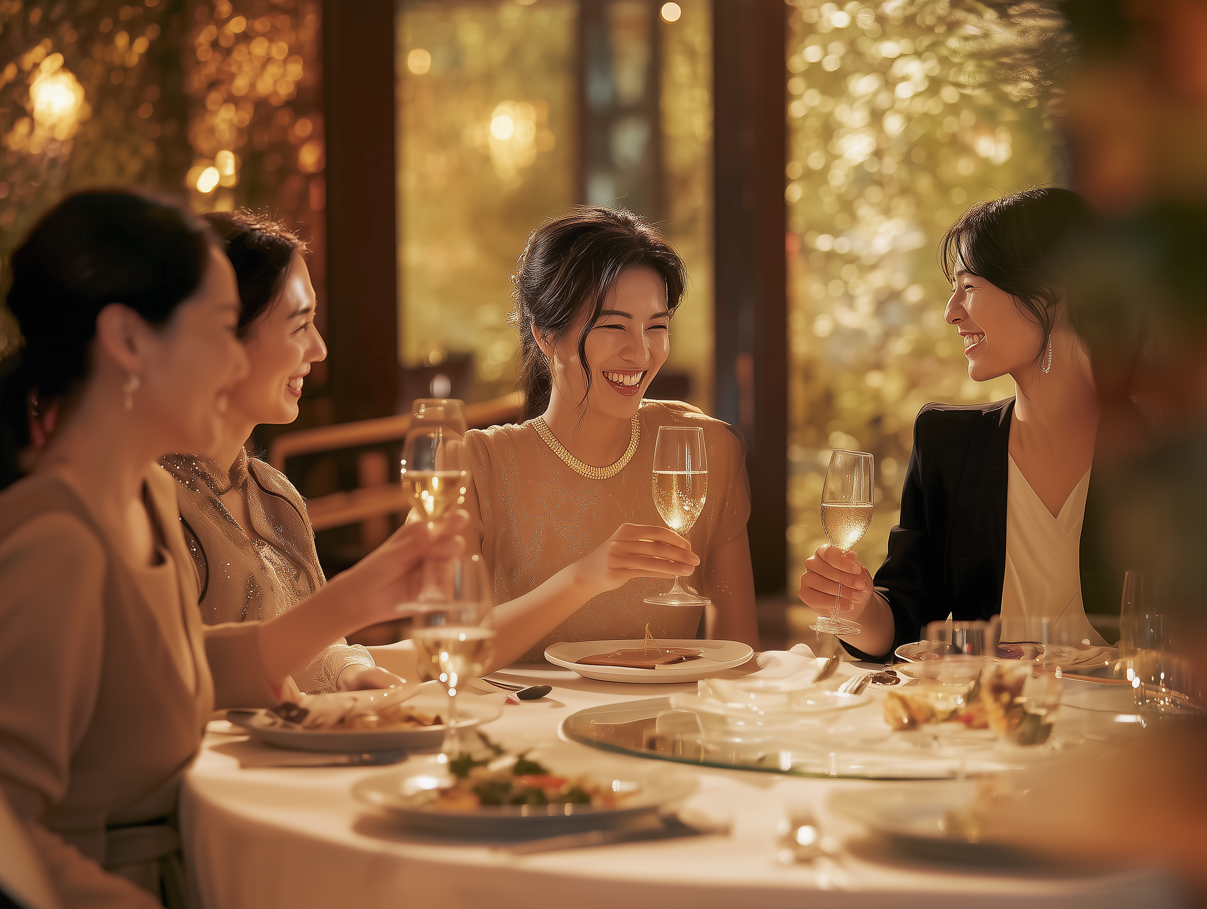 【12/23・24・25限定聖誕午餐自助餐】女子會方案　附乾杯酒・女子會方案特別約會套餐