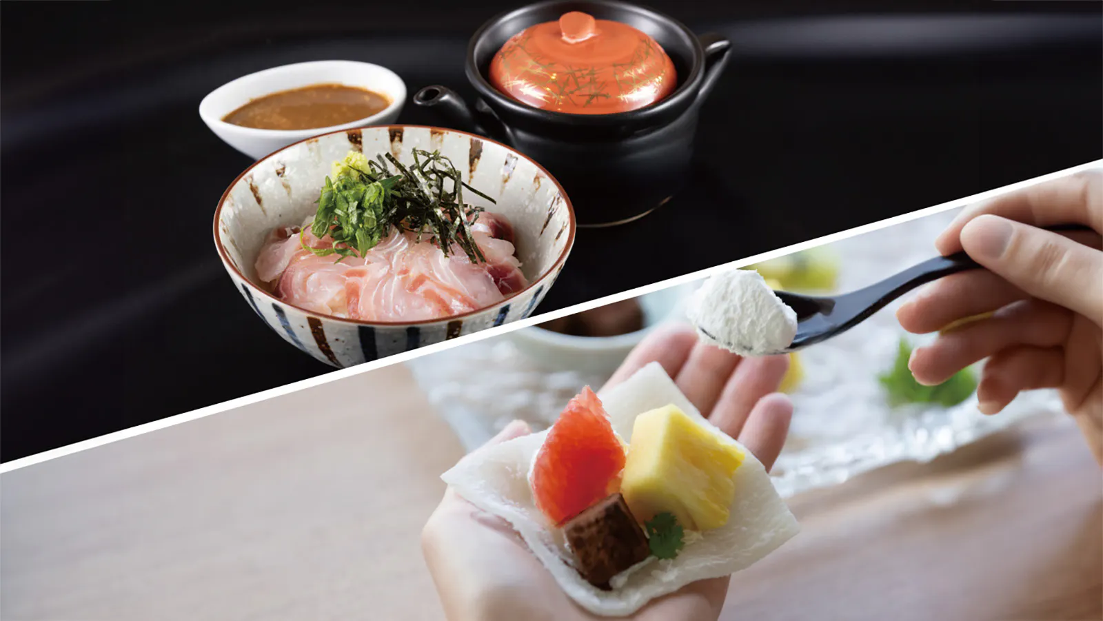 鯛茶漬けと自分で包むフルーツ大福セット