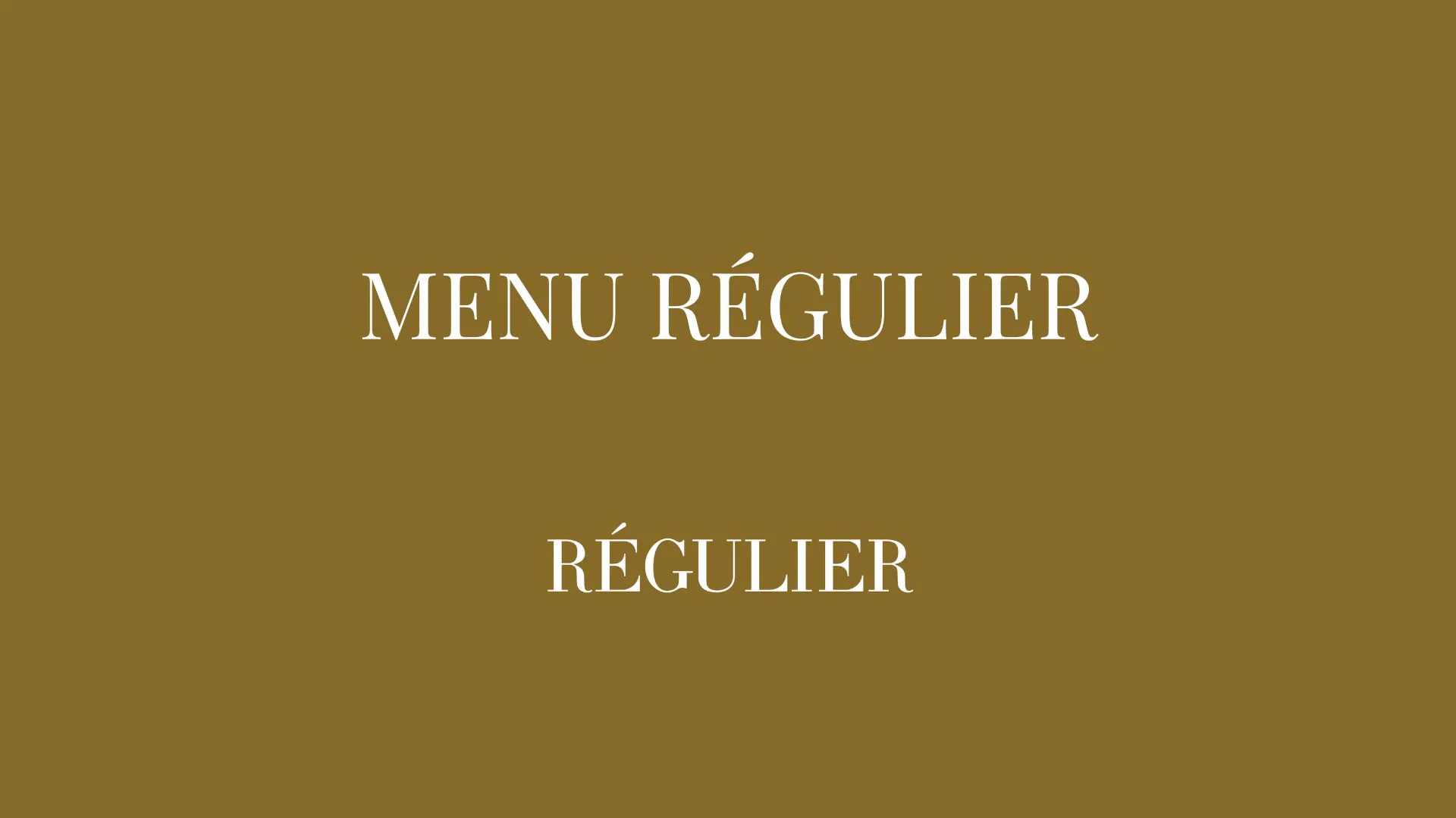 MENU RÉGULIER(10月1日から)