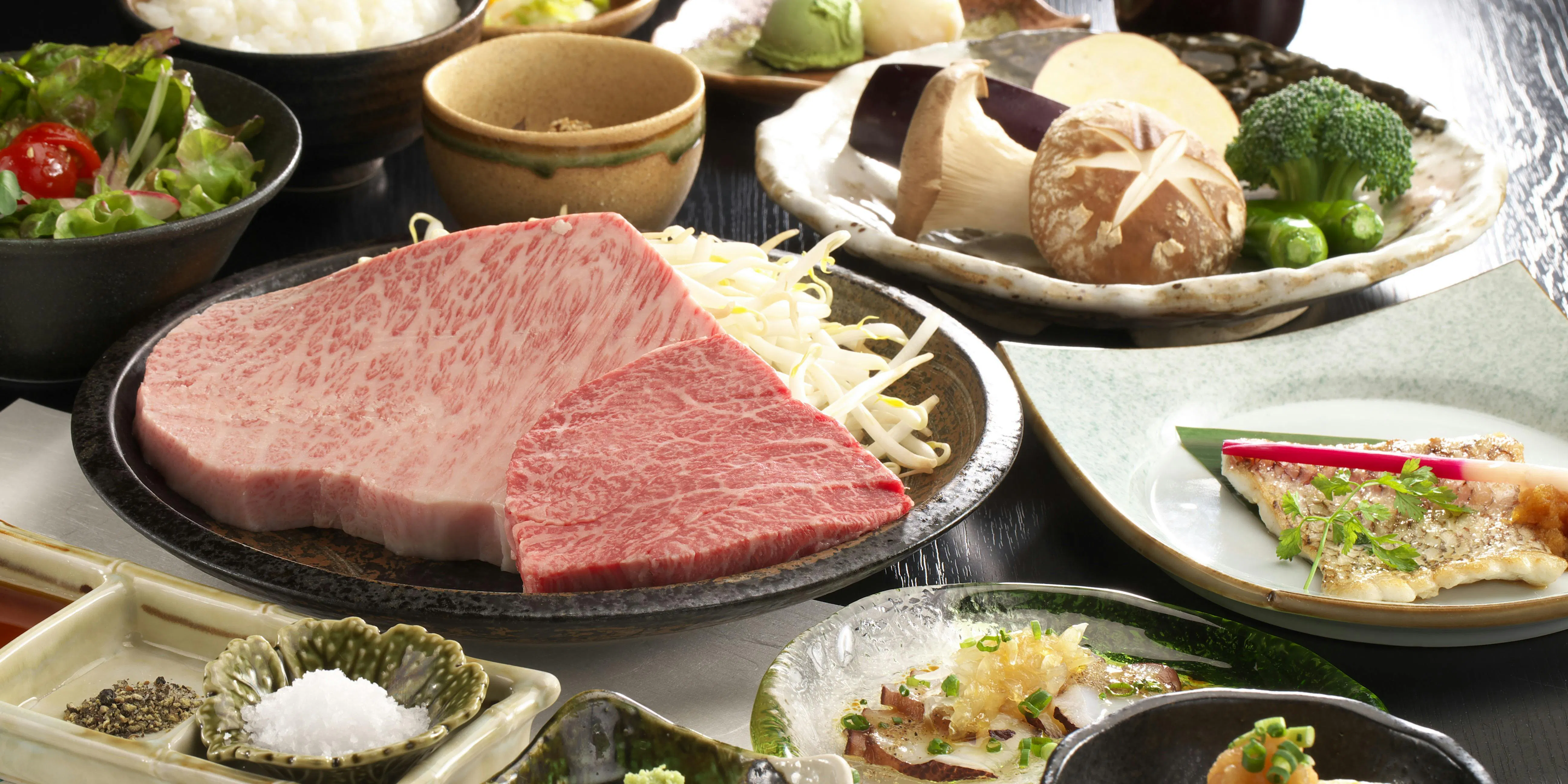 【久坊套餐】盡享特選黑毛和牛A5、松露飄香鵝肝牛排等招牌料理的全9道菜