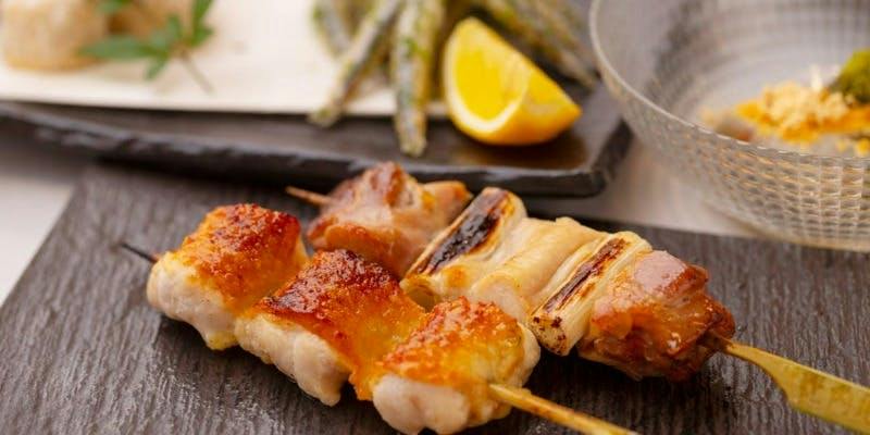 [Plan available only after 8:00 PM / Includes 2 hours of all-you-can-drink] Yakitori Banquet Course "Tsuki"