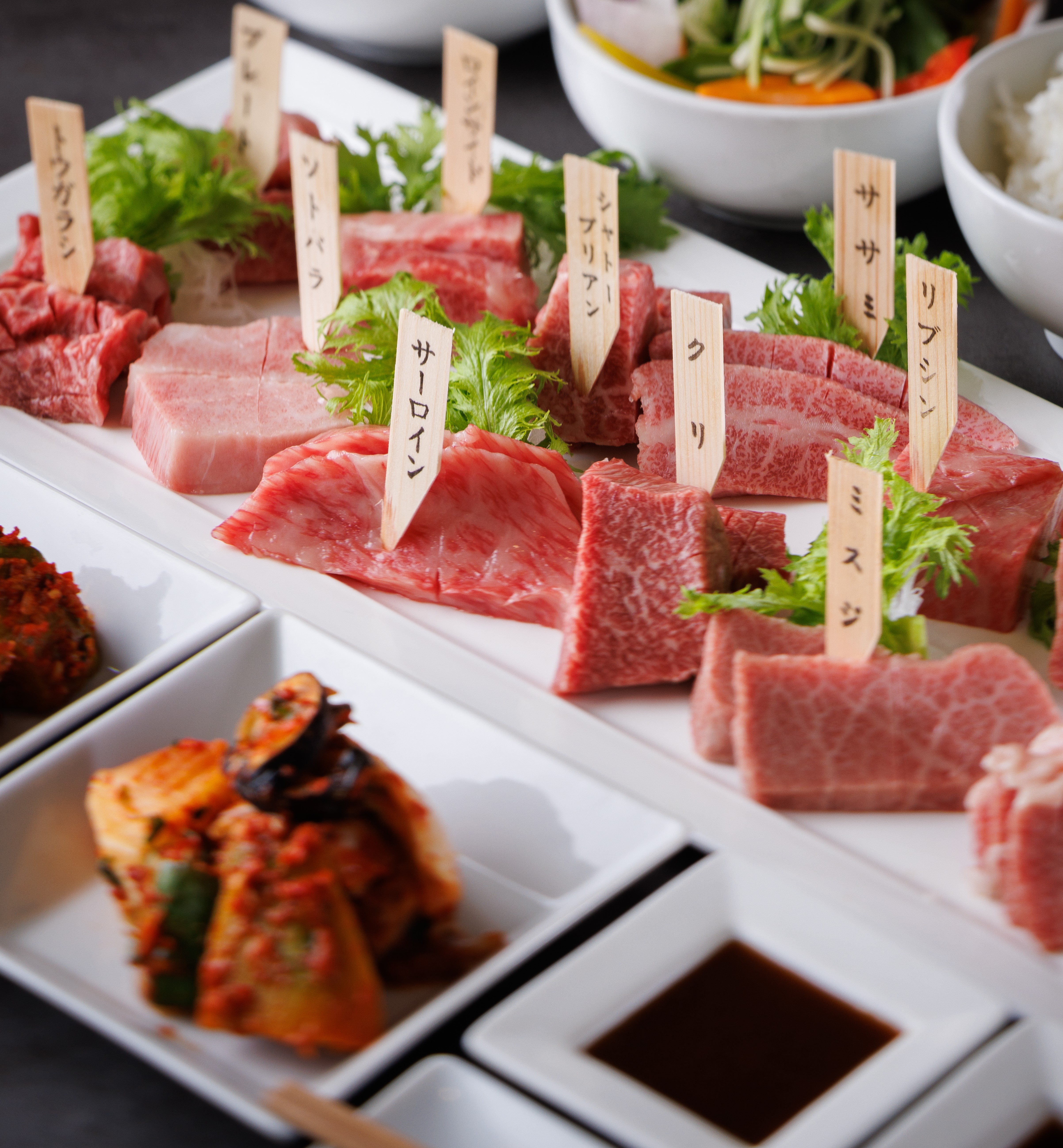 【미야비 특선 코스】A5 등급 흑모 Wagyu 10 종류, 미야비 로스트 비프, 대형 썰은 사일로인 등 총 9가지