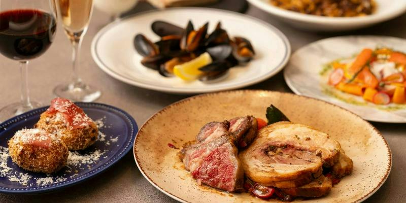 Guaranteed Loft-Style Semi-Private Room [Luce] 7-course meal including Grilled Domestic Beef Sirloin and Bimei Pork with 2-hour PREMIUM All-You-Can-Drink
