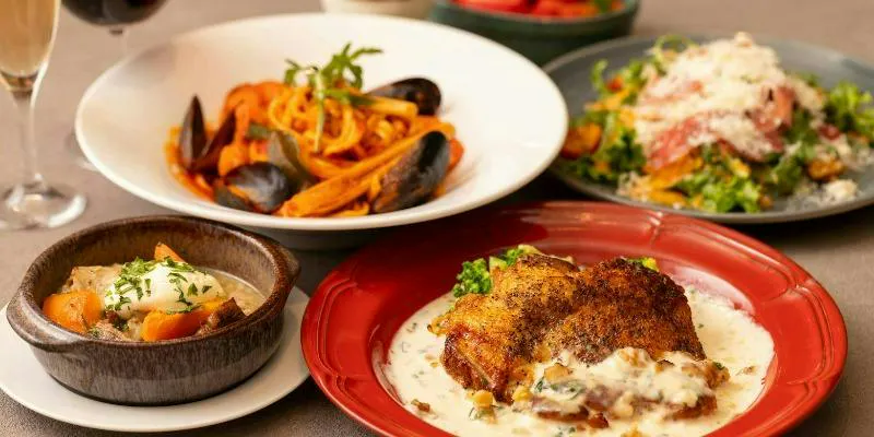 【FELICE】All 6 Dishes Including Grilled Herb Chicken and Penne PREMIUM 2-Hour All-You-Can-Drink