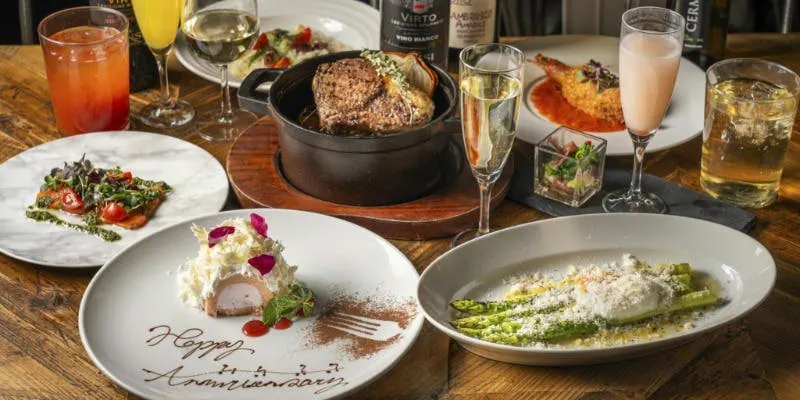 让纪念日更加华丽的Anniversary Dinner 附留言甜点盘 6,000円