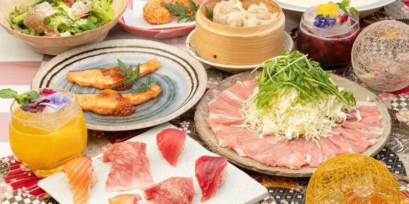 名物！海鮮、肉てまり寿司、豆乳しゃぶしゃぶ等　人気メニュー堪能！全8品