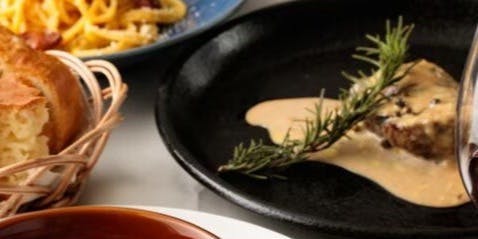 【ダ・ホーリープレミアムコース】牛フィレ肉 パスタ2種 特製デザートなど全6品