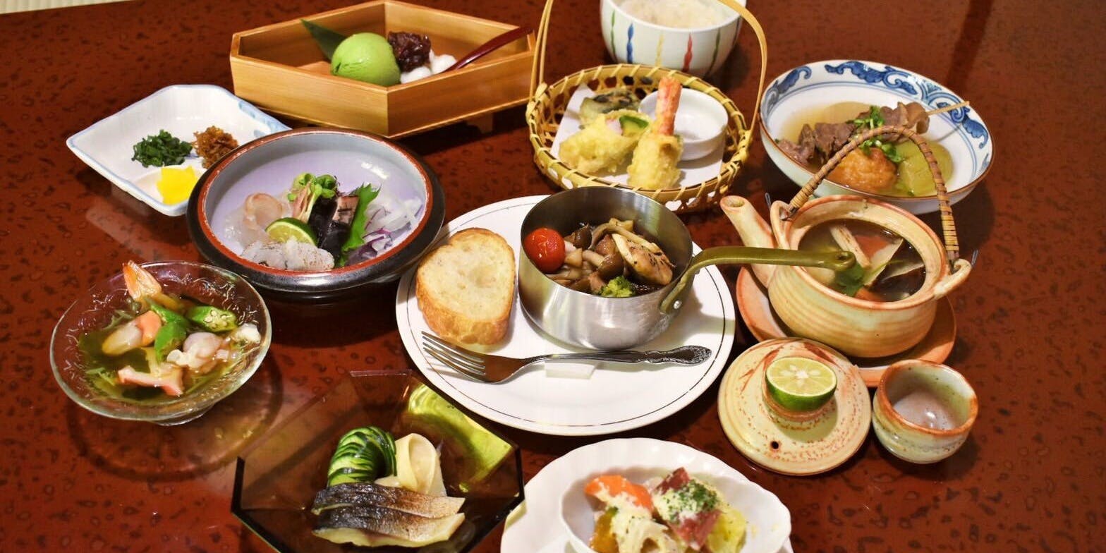 【一休限定：特別おまかせコース】活サザエのお造り、活はもと夏野菜天ぷらなど全10品