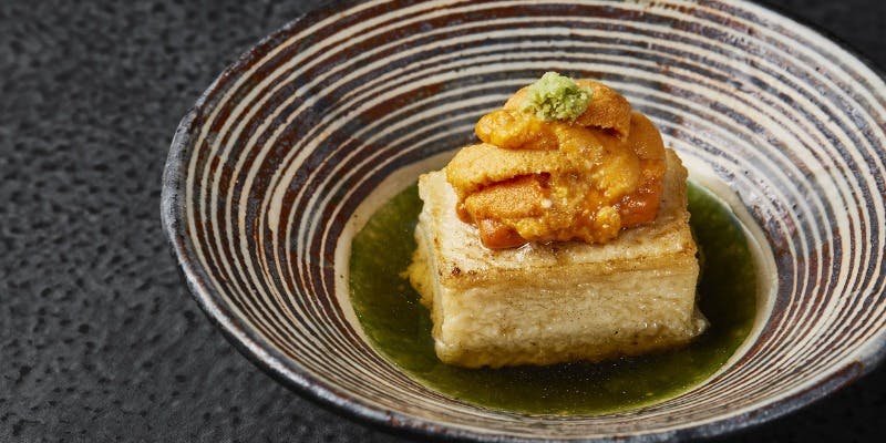 【鉄板焼き・桔梗】国産牛イチボステーキと薬味3種（全6品）