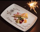 Complimentary anniversary message with dessert orderの画像