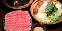 [Shabu-Shabu Ume Course] Kyoto Beef A4 Sirloin 150g Shabu-Shabu Total 5 Dishesの画像