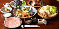 [Shabu Shabu Full Course] Kyoto Beef A5 Sirloin 180g Shabu Shabu Total 5 Itemsの画像
