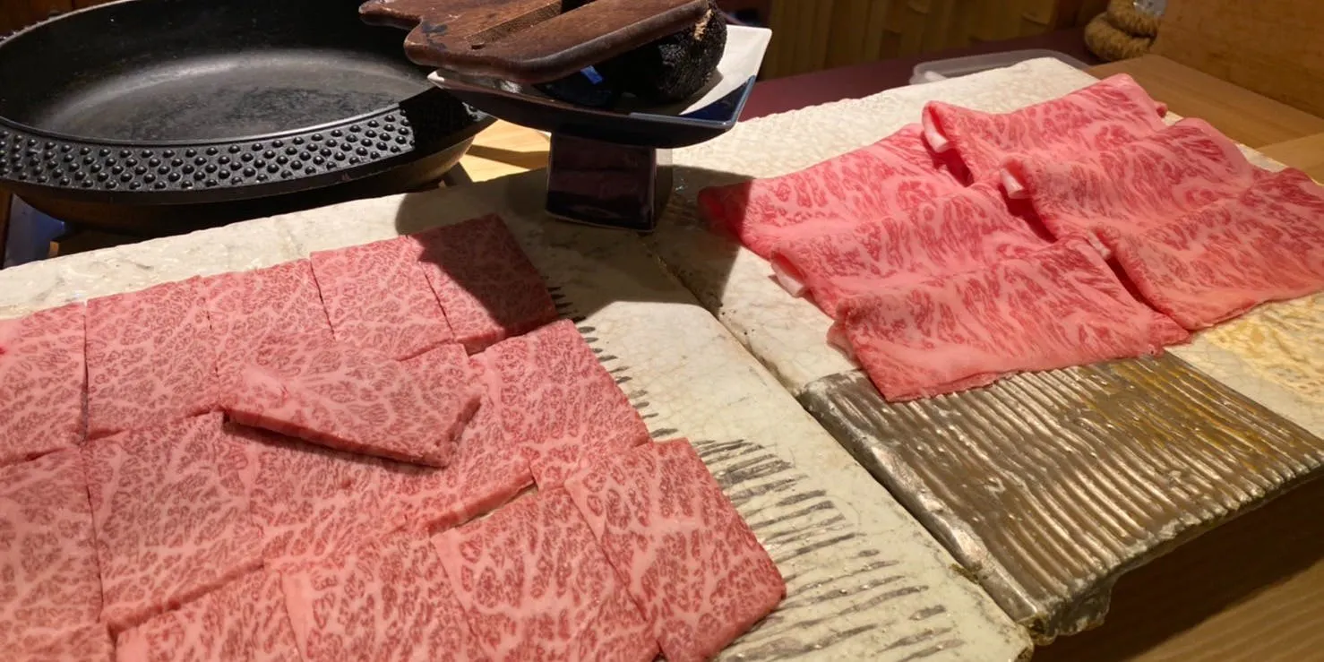 【遠州夢咲牛のトリュフすき焼きコース】黒毛和牛を贅沢にトリュフとともにすき焼きで