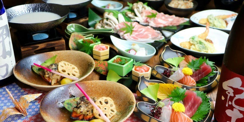 【銀杏套餐】刺身、小鍋、燒物、炸物共10道菜