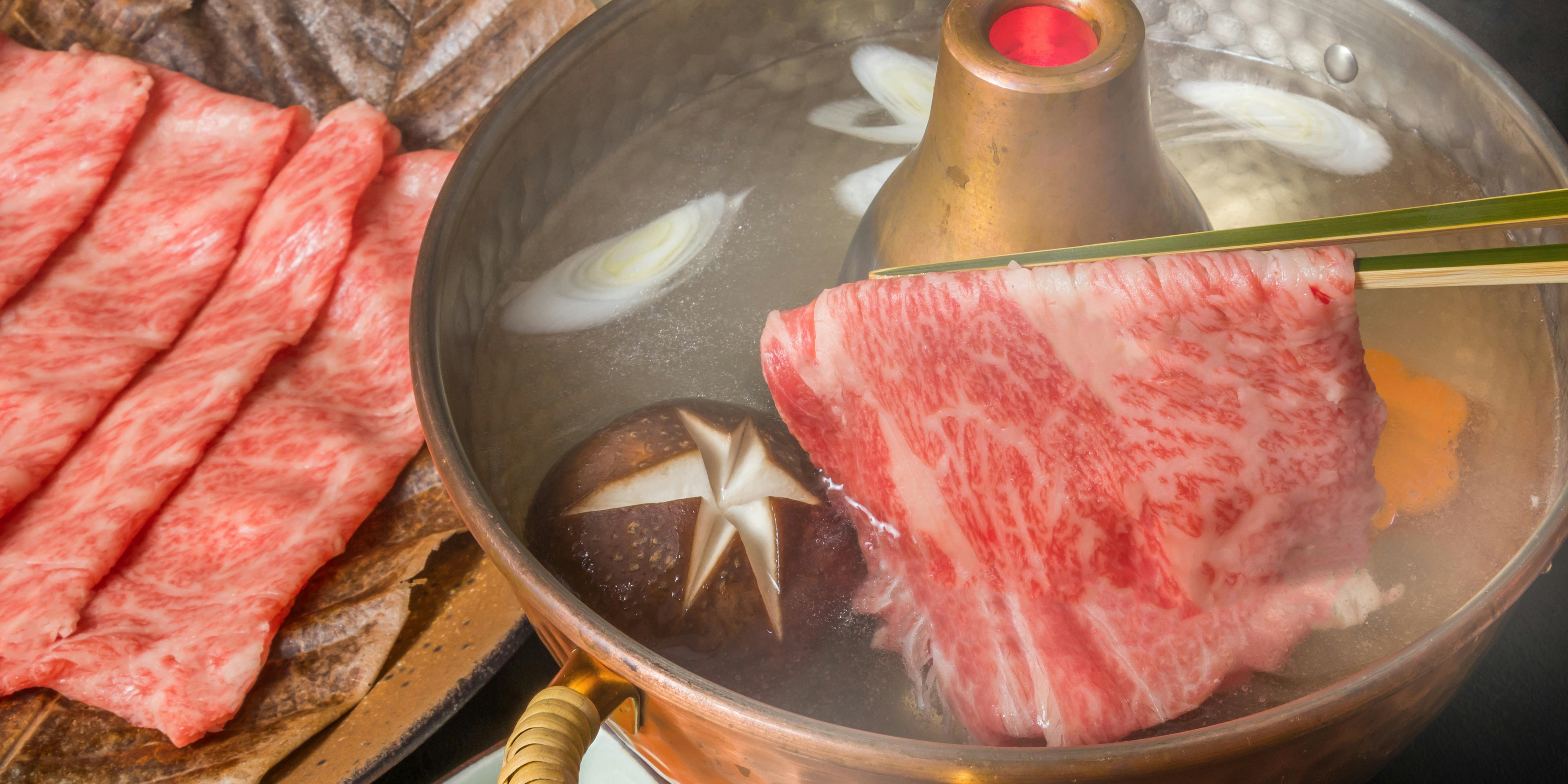 【特選黑毛和牛・霧島黑豬的涮涮鍋懷石料理】＜全6品＞蕎麥豆腐、生魚片、二八蕎麥等