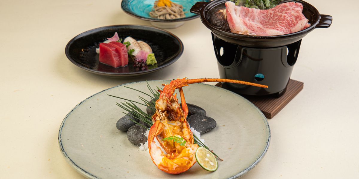 【煌雅 Kouga 】伊勢海老焼きや黒毛和牛の陶板焼き　豪華厳選会席10品