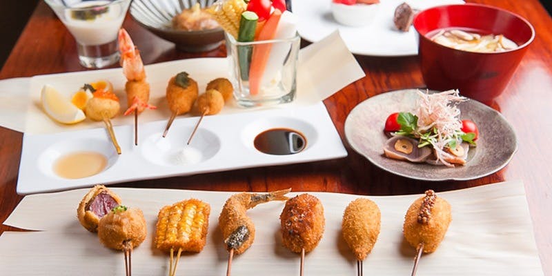 [Skewer Fry and Japanese Cuisine Course] Recommended for those who want to enjoy Naniwa skewer fry and Japanese cuisine to their heart's content.